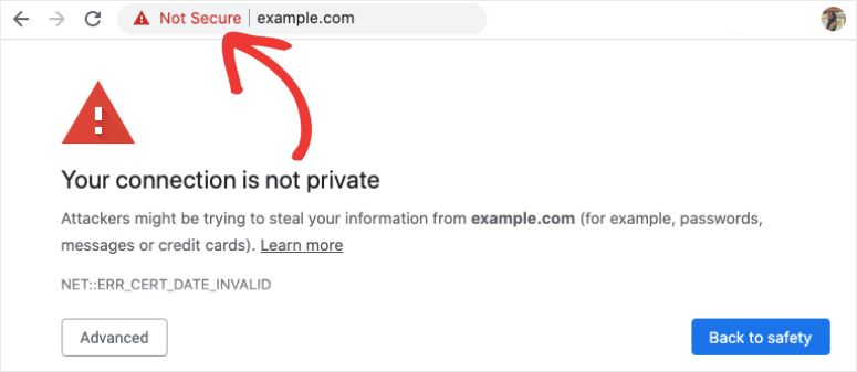 site is not secure